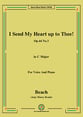 I Send My Heart up to Thee!Op.44 No.3,in C Major Vocal Solo & Collections sheet music cover
